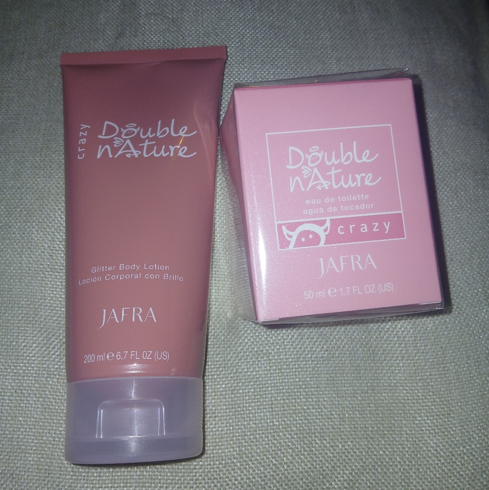 Jafra Double Nature Crazy Body Lotion and Soap Set - Pink